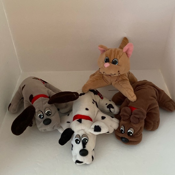 Vintage Tonka 1985 Pound Puppies (3) & Kitty Plush Stuffed Animal Toy 7.5” - Picture 1 of 8